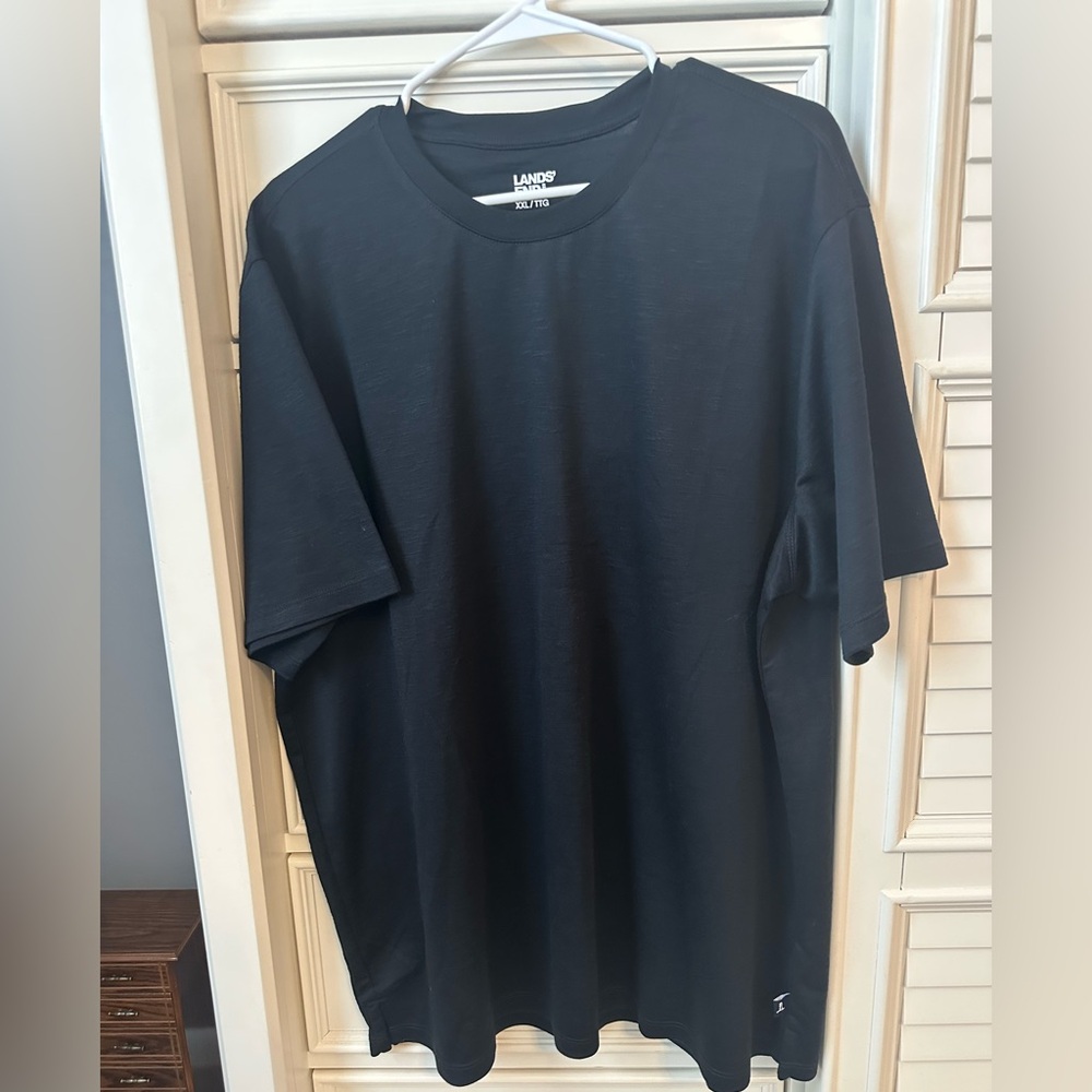 Lands' End Men's Classic Black Short Sleeve Tee Size XXL  NWT